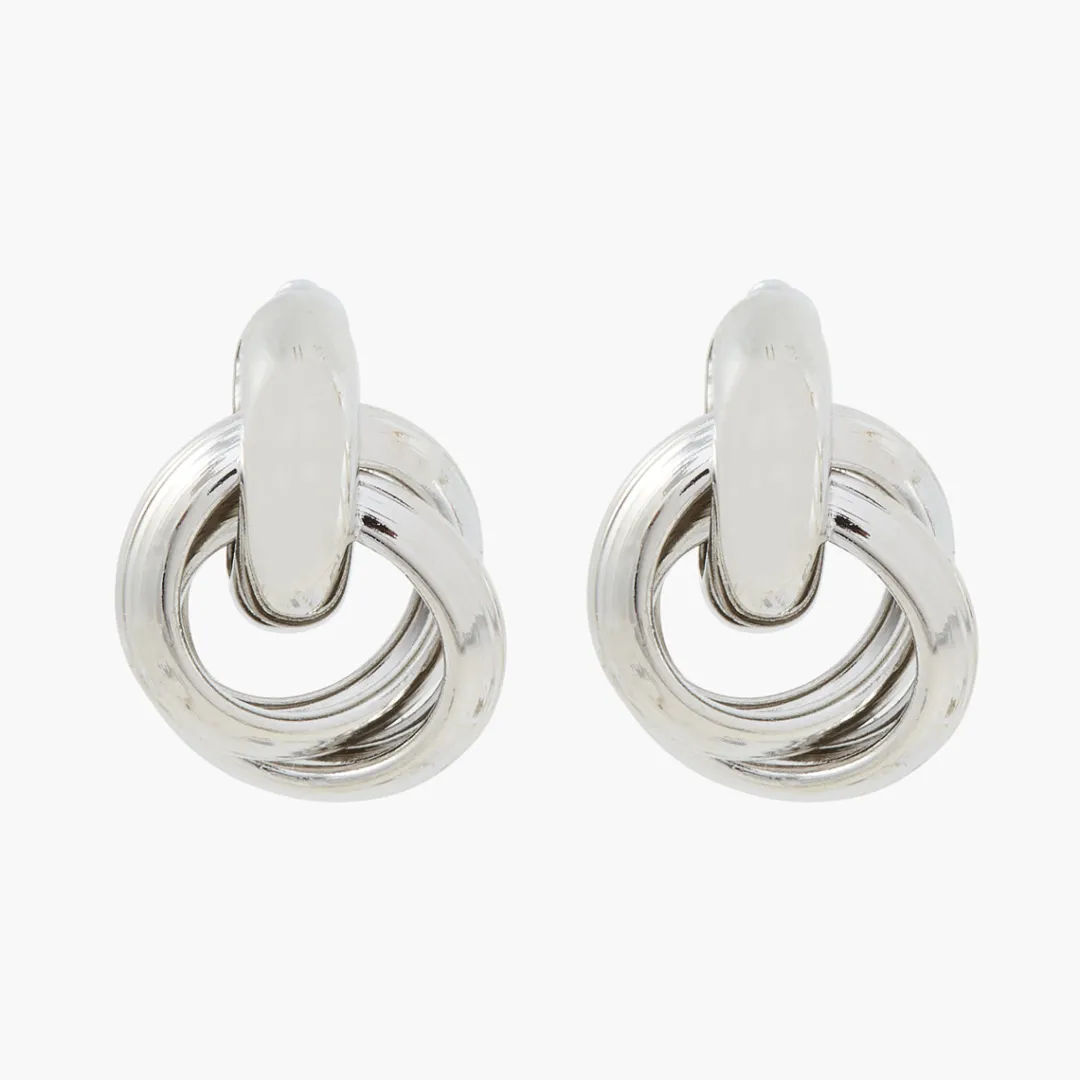 Cheap Boucles d'oreilles cercles entrelacés City Azur Boucles D'Oreilles