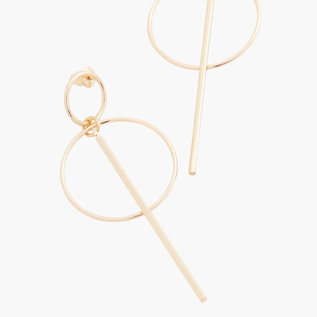 Hot Boucles d'oreilles longues cercles Boucles D'Oreilles