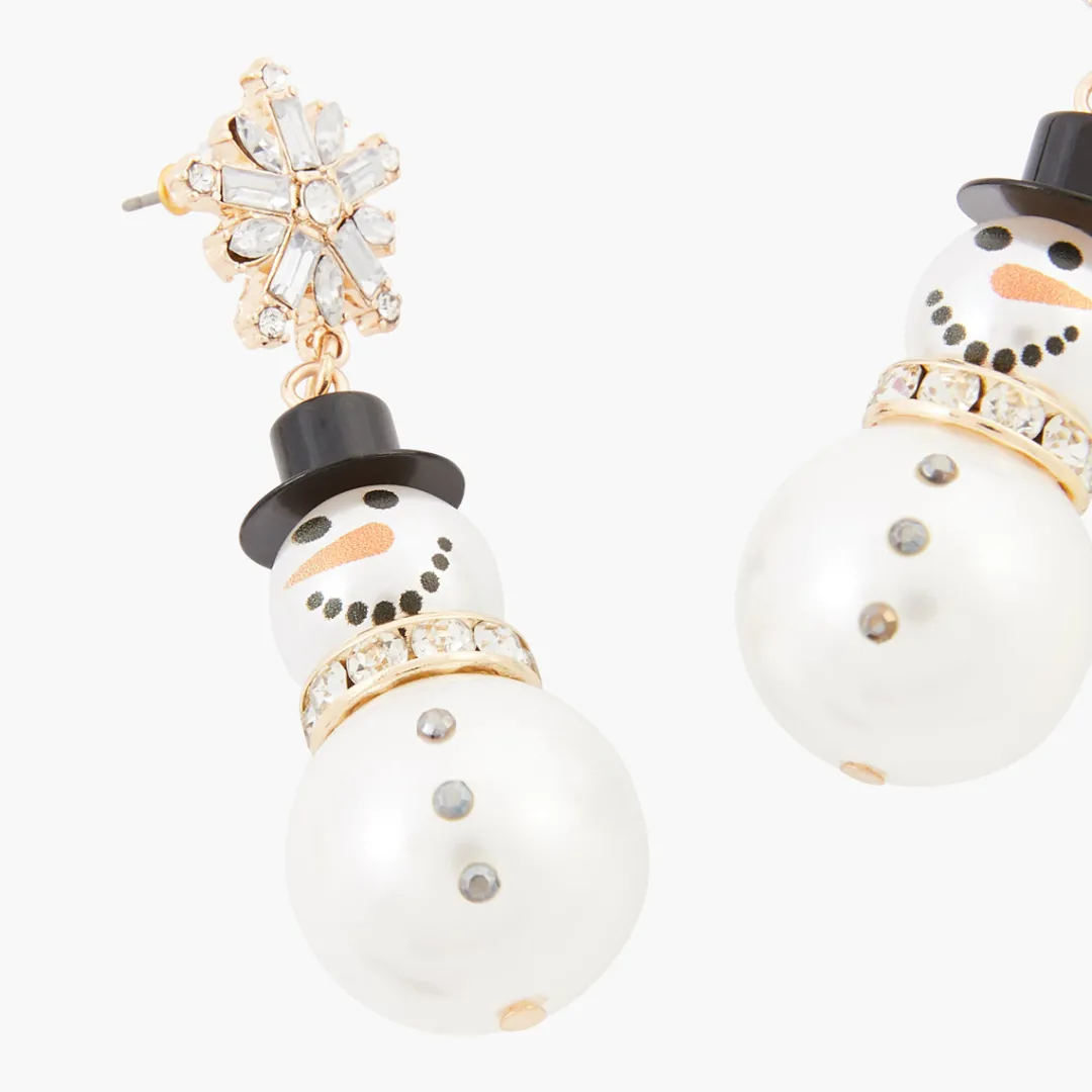 Outlet Boucles d'oreilles Noël bonhomme de neige Boucles D'Oreilles