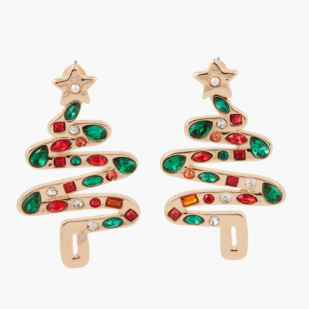 Best Sale Boucles d'oreilles Noël sapin Boucles D'Oreilles