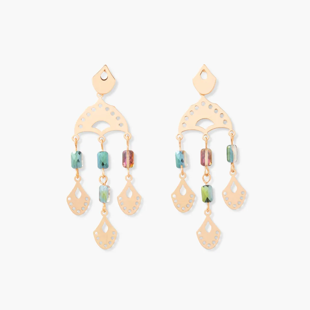 Cheap Boucles d'oreilles pendantes à facettes Boucles D'Oreilles