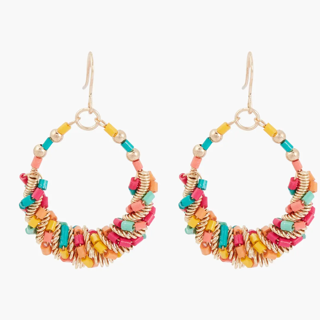 Cheap Boucles d'oreilles perles colorées Boucles D'Oreilles
