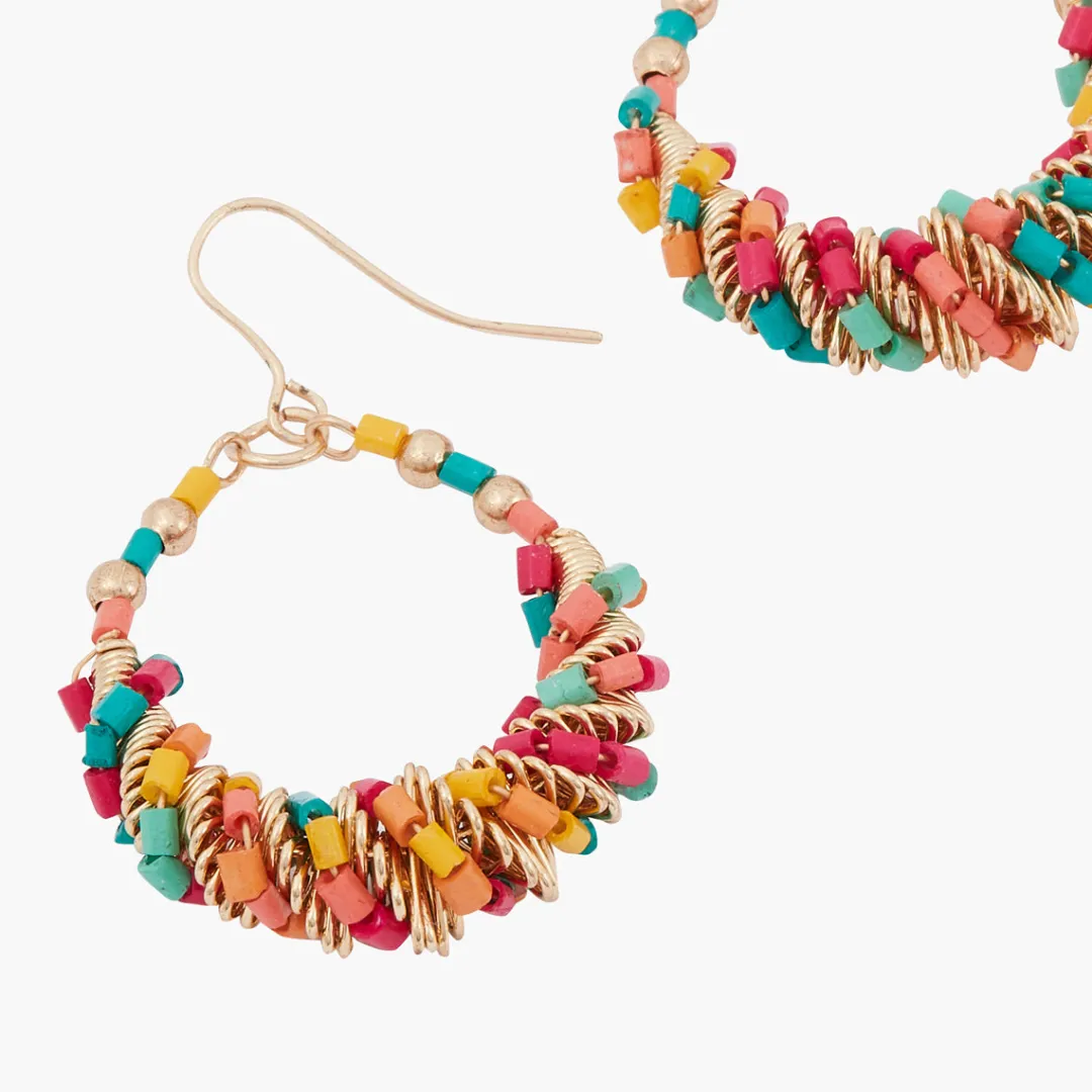 Cheap Boucles d'oreilles perles colorées Boucles D'Oreilles
