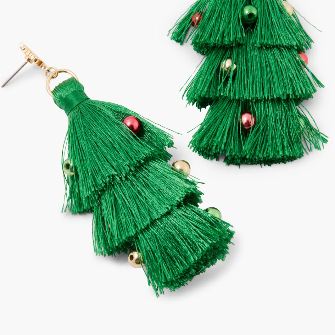 Fashion Boucles d'oreilles sapins pompons Boucles D'Oreilles