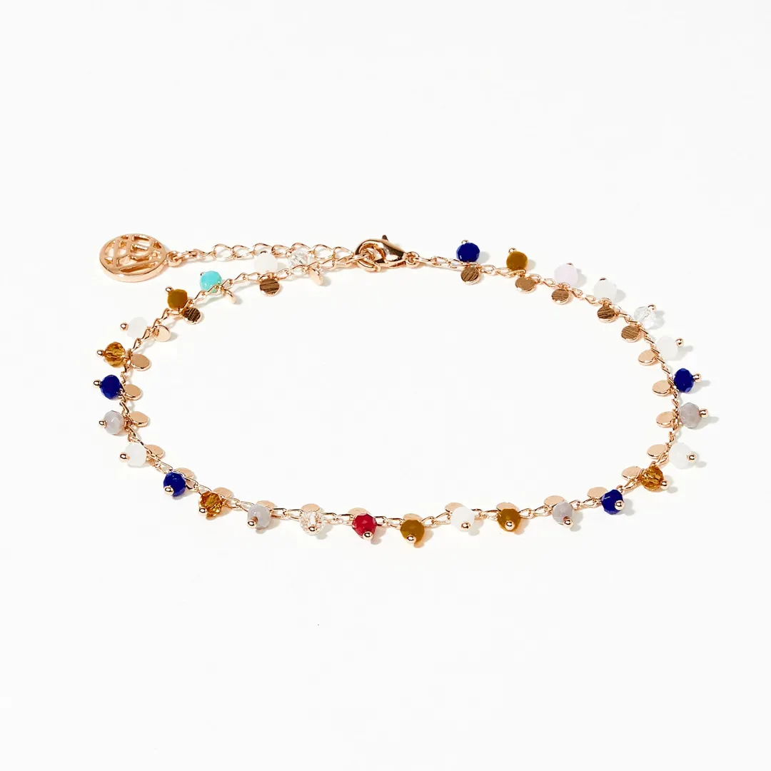 Store Chaine de chevilles perles à facettes multicolore Bijoux De Corps