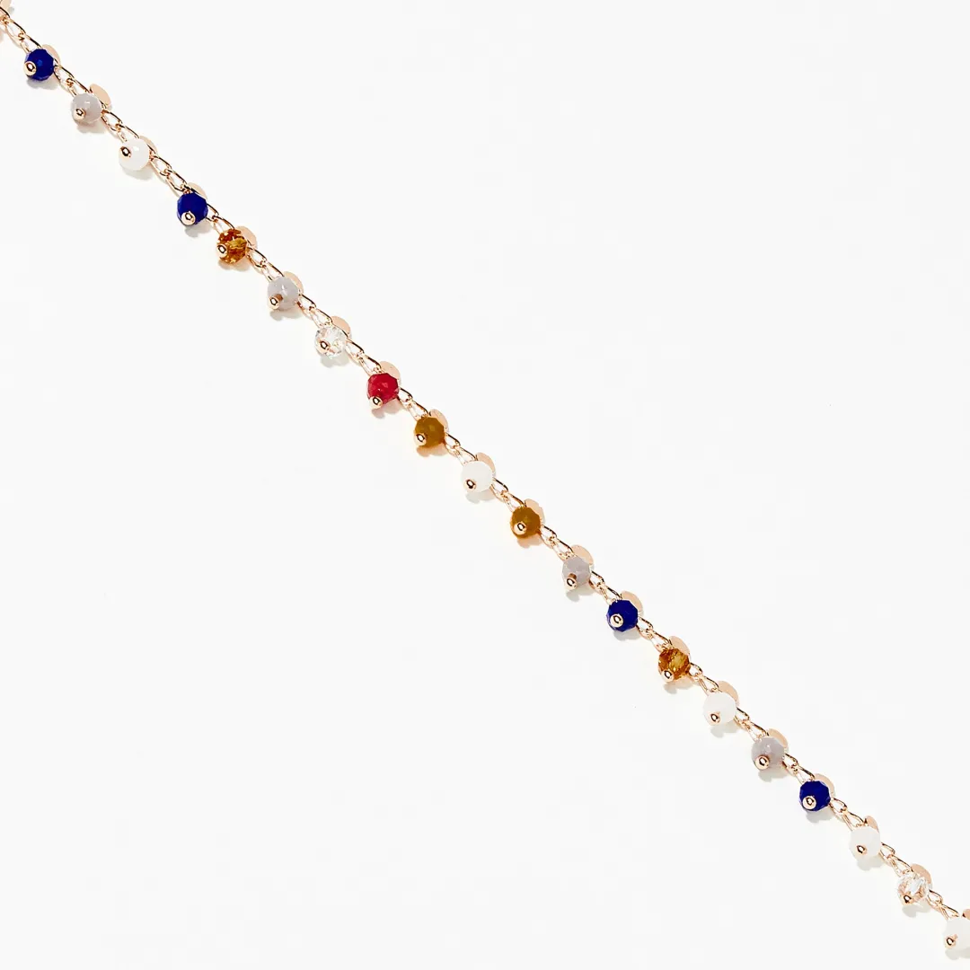 Store Chaine de chevilles perles à facettes multicolore Bijoux De Corps