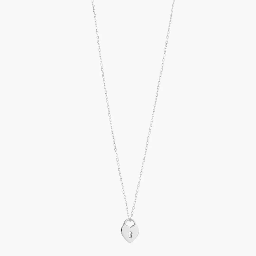 Sale Collier coeur cadenas Argent Garanti Colliers | Colliers