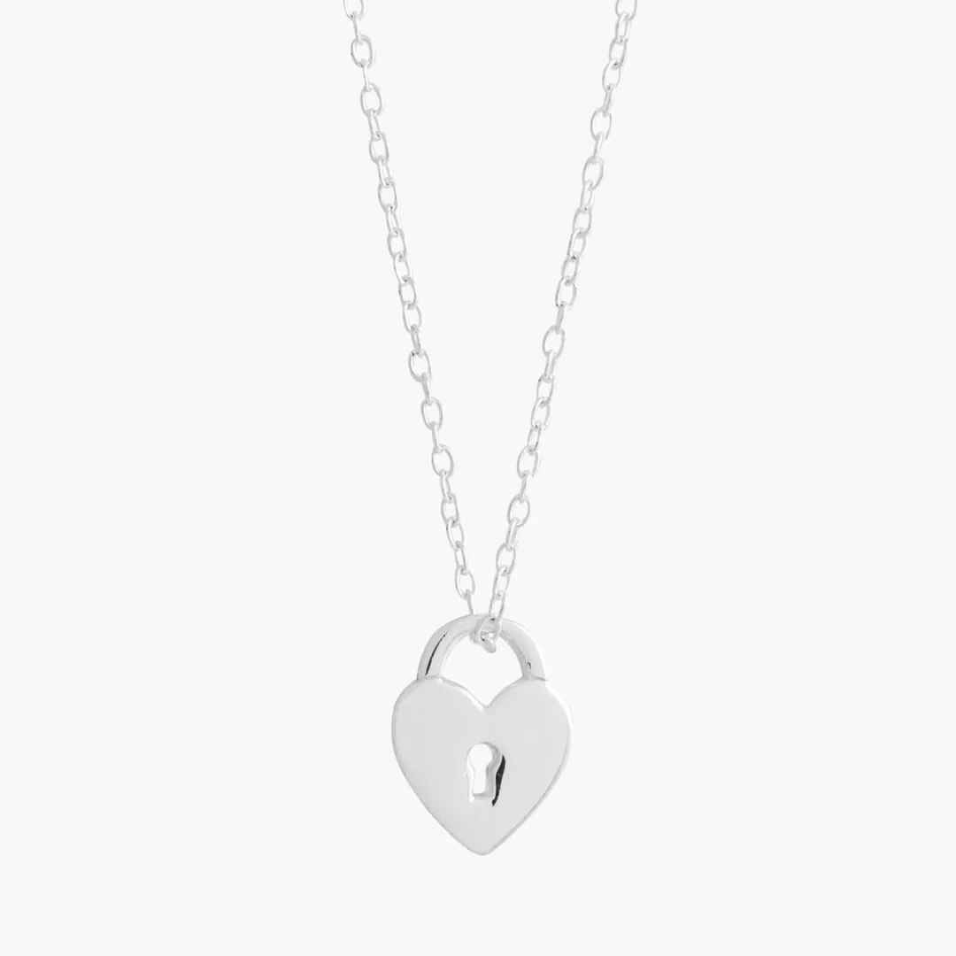 Sale Collier coeur cadenas Argent Garanti Colliers | Colliers