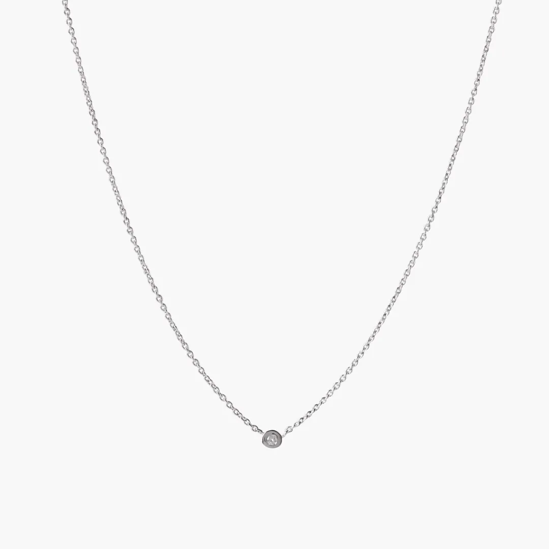 New Collier fin Diamant serti et Argent Garanti Colliers | Colliers