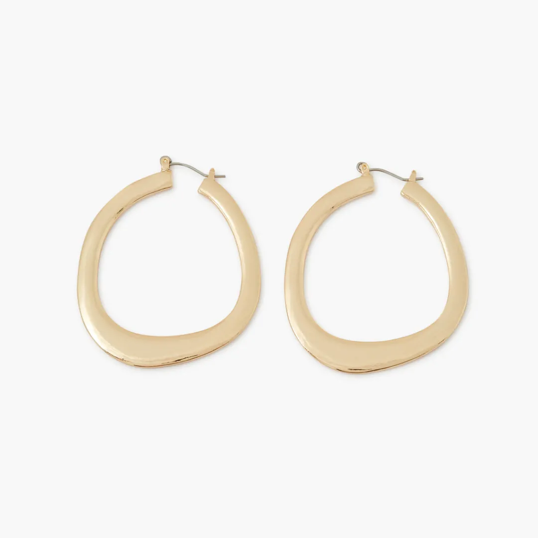 Best Créoles irrégulières dorées Boucles D'Oreilles