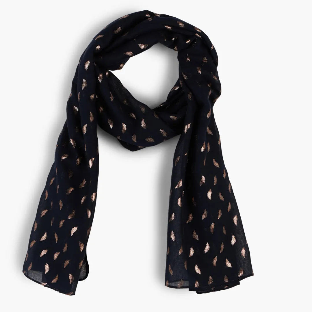 Store Foulard imprimé petites feuilles Foulards