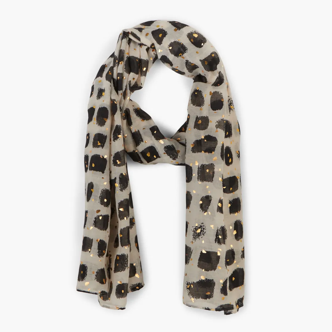 Best Foulard imprimé tâches noires Foulards