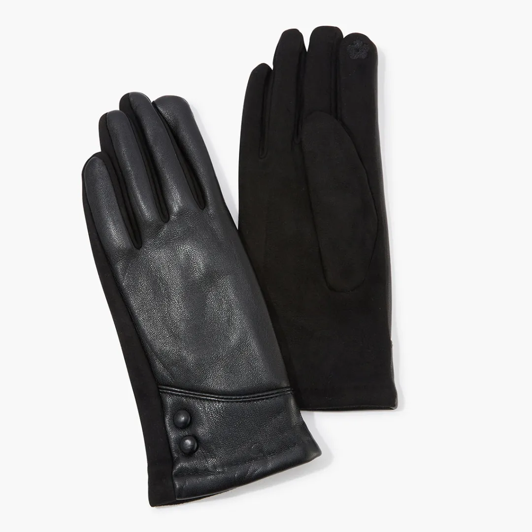 Flash Sale Gants effet cuir noirs Gants