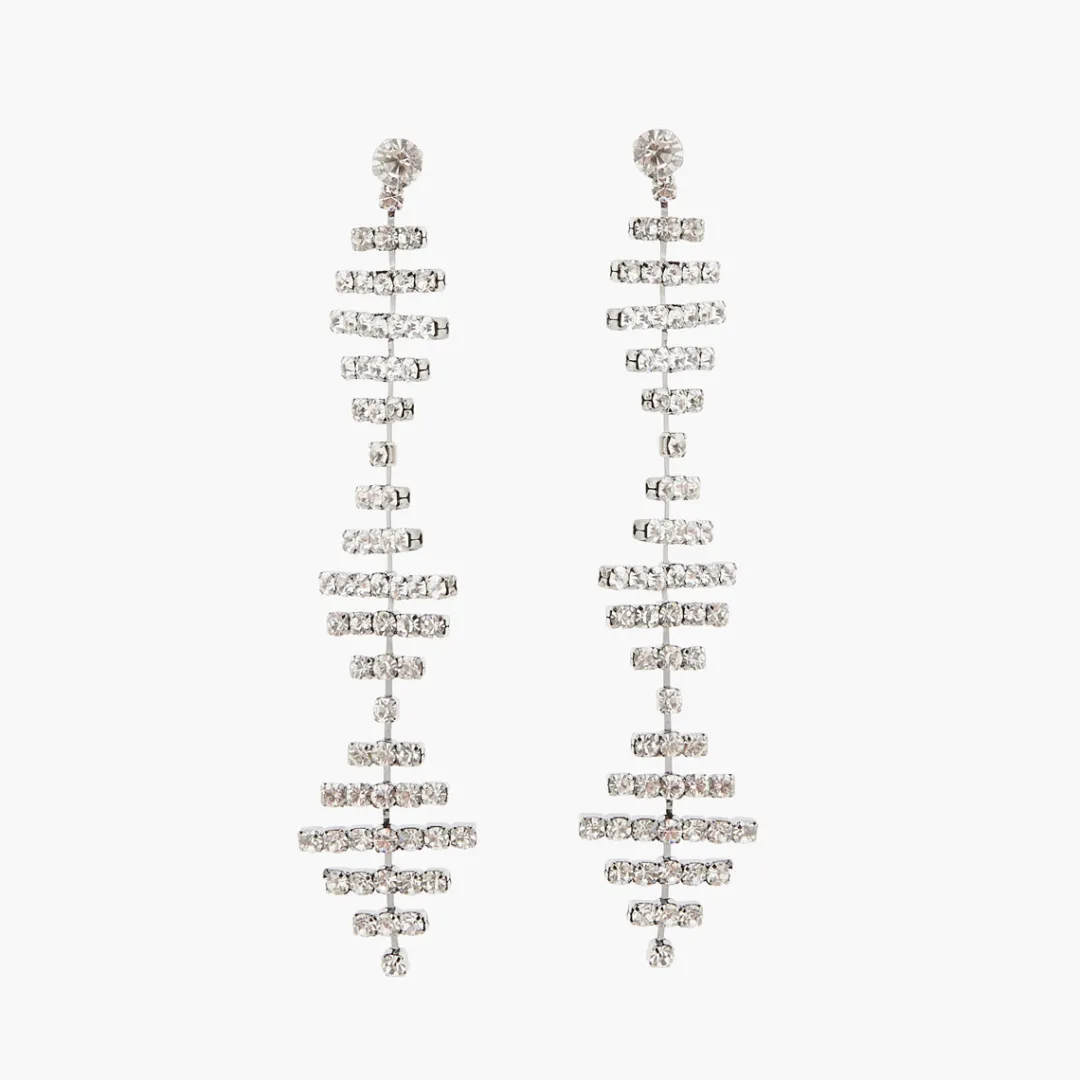 Hot Longues boucles d'oreilles Noël à strass Boucles D'Oreilles