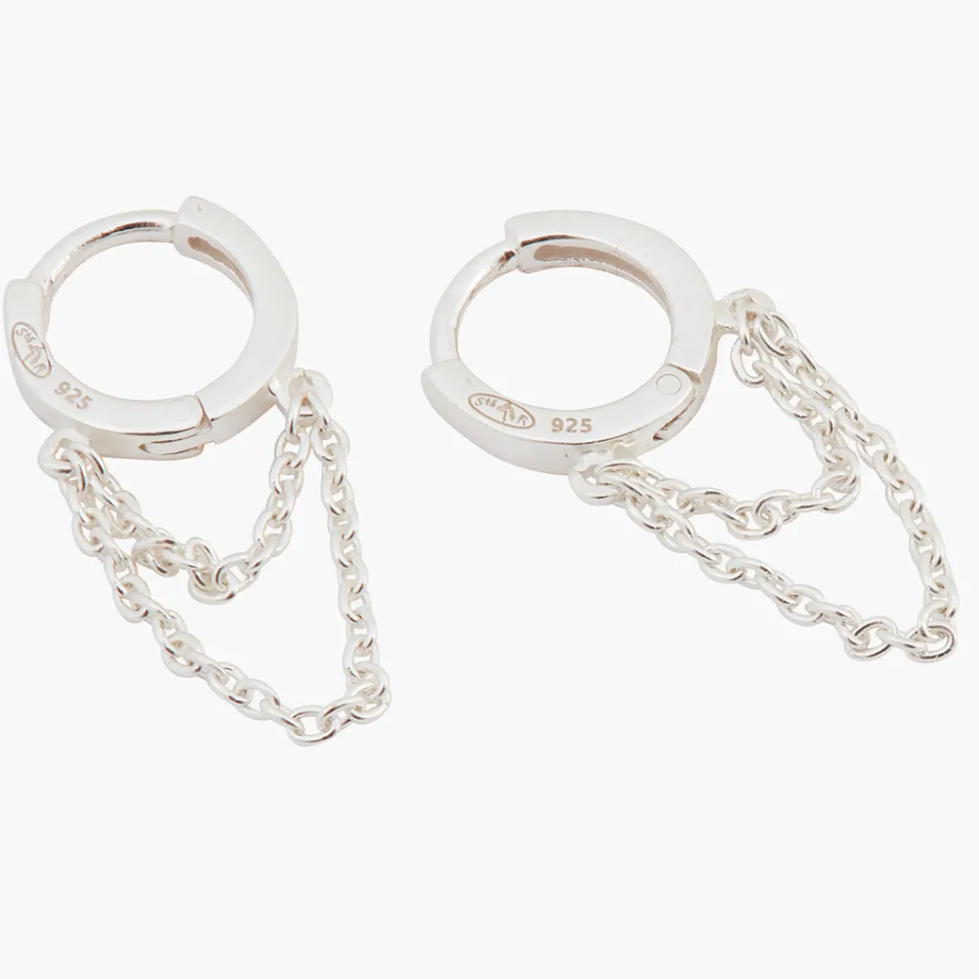 Best Sale Mini-créoles chaîne Argent Garanti Boucles D'Oreilles | Boucles D'Oreilles