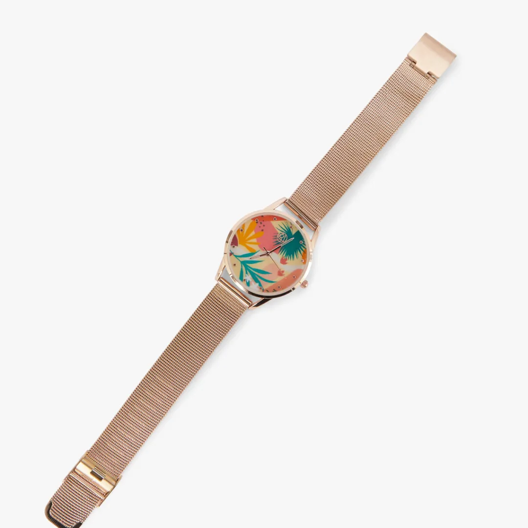 Best Montre imprimée - doré et multicolore Montres