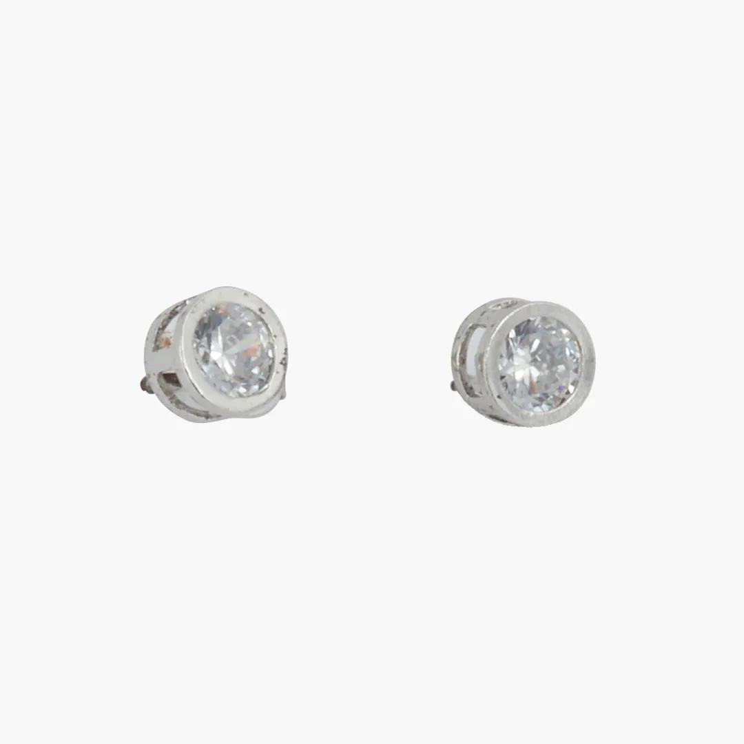 Store Puces d'oreilles Argent Garanti et zirconium - argenté Boucles D'Oreilles | Boucles D'Oreilles