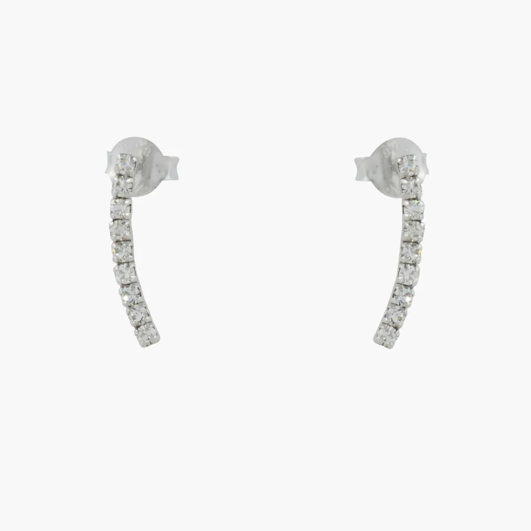 Online Puces d'oreilles barre strass Argent Garanti Silver Idol Boucles D'Oreilles | Boucles D'Oreilles