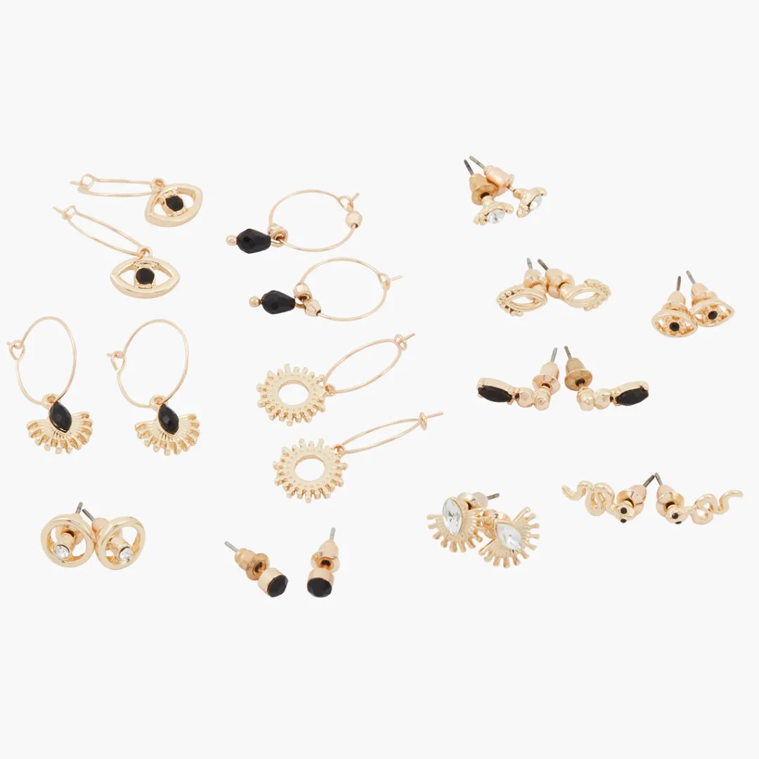 Best Sale Set de 12 boucles d'oreilles fantaisies Boucles D'Oreilles