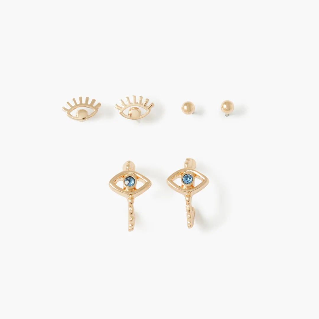 Store Set de 3 boucles d'oreilles oeil Boucles D'Oreilles