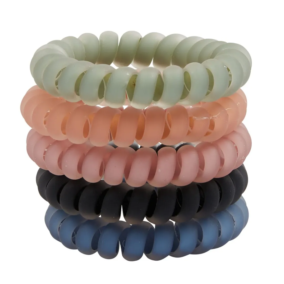 Flash Sale Set de 5 élastiques ressorts multicolores Chouchous