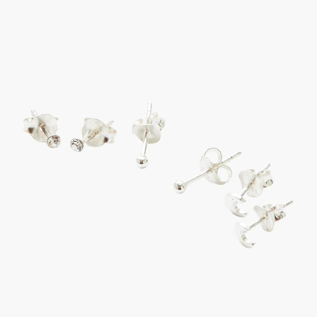 Hot Set de 3 paires de boucles d'oeilles en Argent Garanti Boucles D'Oreilles | Boucles D'Oreilles