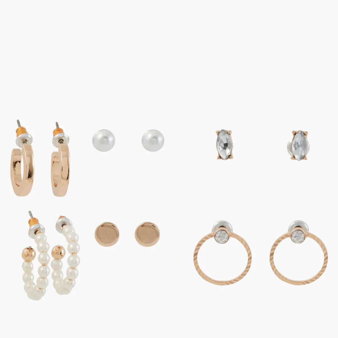 Hot Set de 6 paires de boucles d'oreilles assorties Boucles D'Oreilles