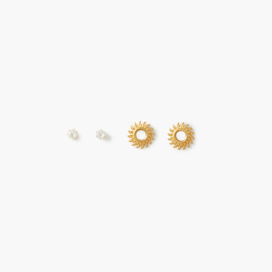 Flash Sale Set de 2 puces d'oreilles Boucles D’Oreilles | Boucles D'Oreilles