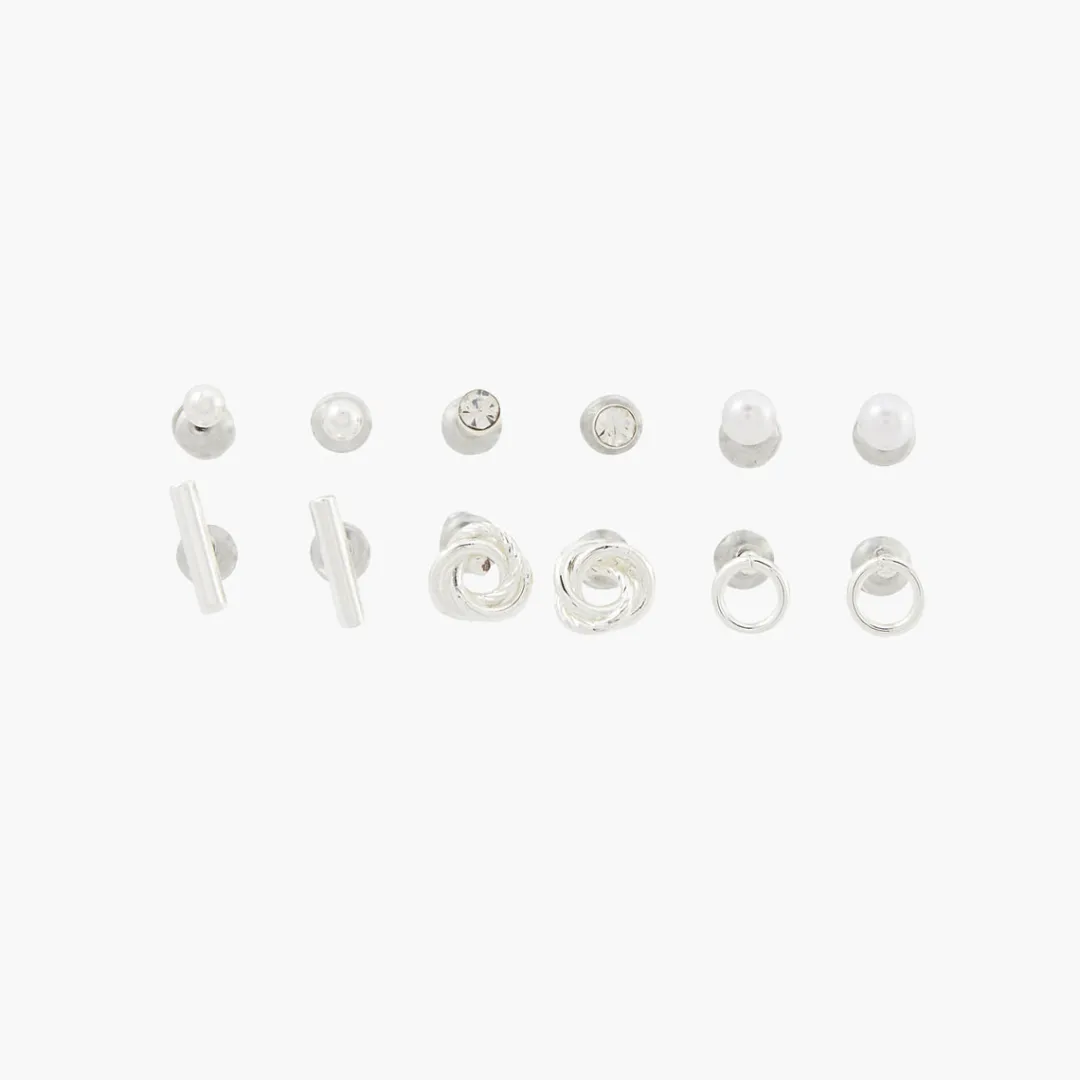 New Set de 6 puces d'oreilles assorties Boucles D'Oreilles