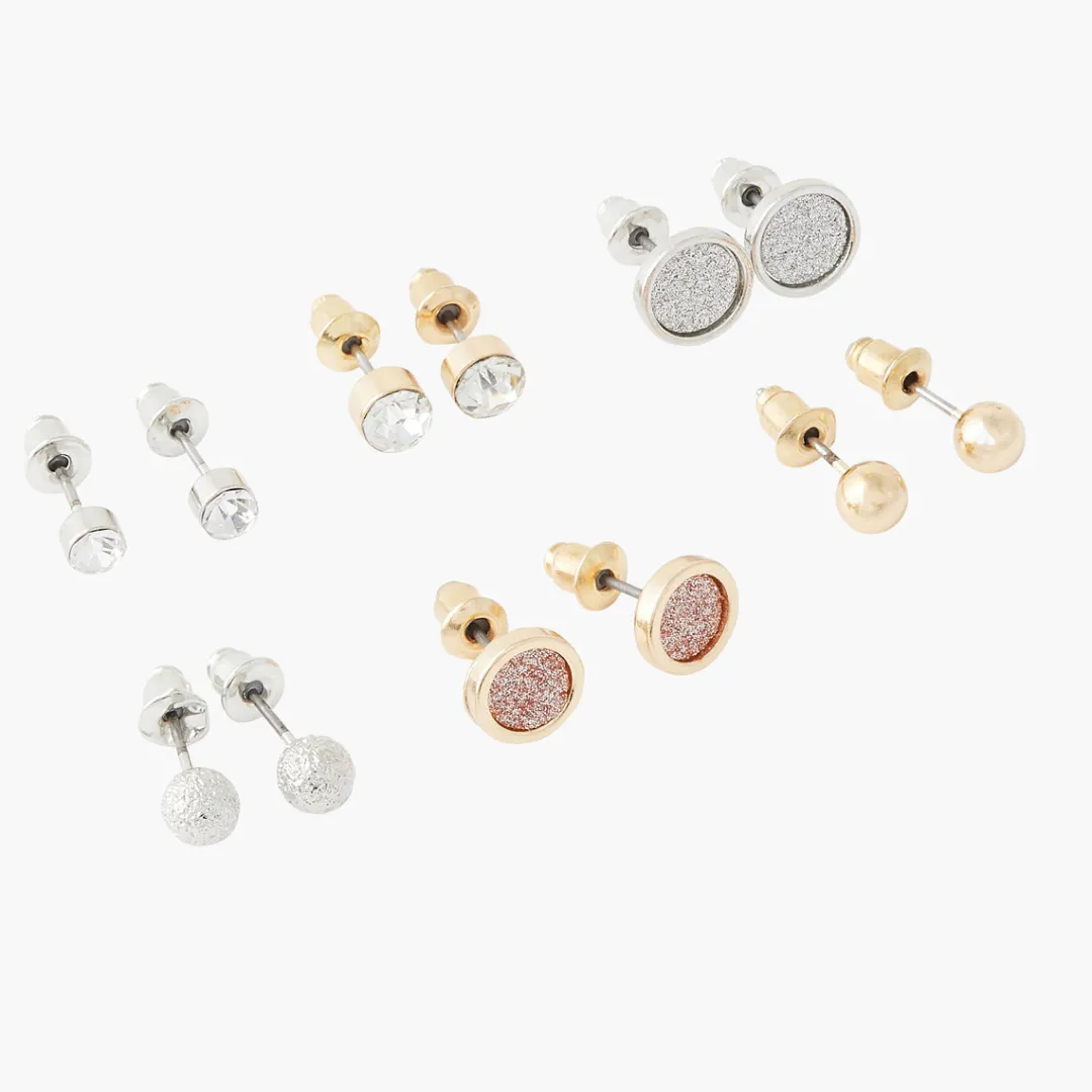 Shop Set de 6 puces d'oreilles assorties Boucles D'Oreilles