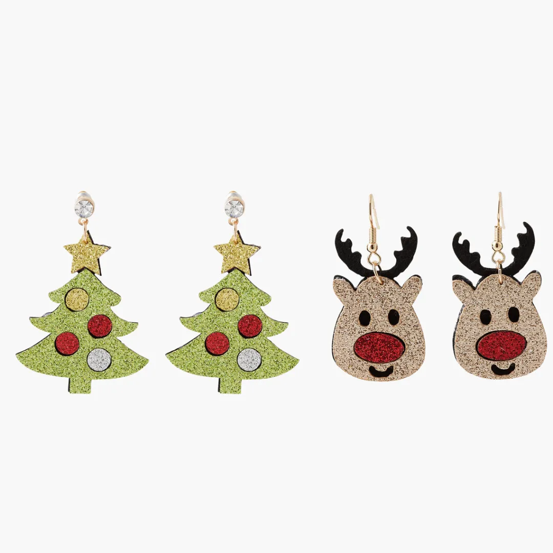 New Set de boucles d'oreilles pendantes Xmas Party Boucles D'Oreilles